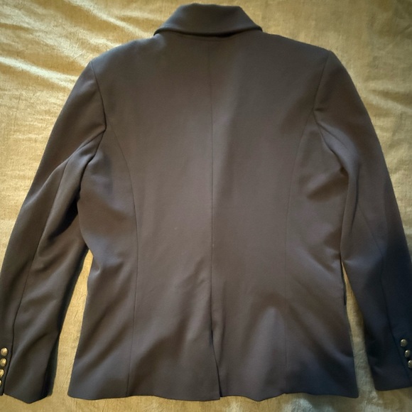 FREE SHIP Evereve Dawson Blazer Women Size L Navy - Picture 3 of 5